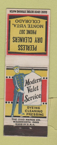 Matchbook Cover - Peerless Dry Cleaners Monte Vista Colorado