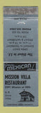 Matchbook Cover - Mission Villa Restaurant San Francisco CA WEAR