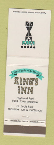 Matchbook Cover - King's Inn St Louis Park MN