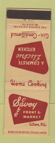 Matchbook Cover - Savoy Cafe Alton IL