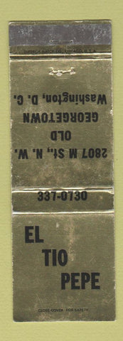 Matchbook Cover - El Tio Pepe Restaurant Washington DC WEAR
