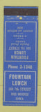 Matchbook Cover - Fountain Lunch Des Moines IA