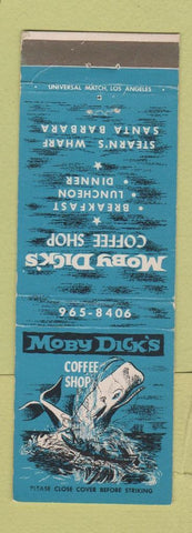 Matchbook Cover - Moby Dick's Coffee Shop Santa Barbara CA