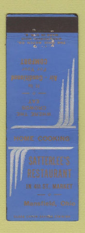 Matchbook Cover - Satterlee's Restaurant Mansfield OH