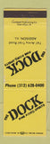 Matchbook Cover - The Dock Restaurant Addison IL