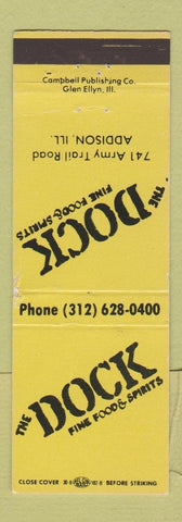 Matchbook Cover - The Dock Restaurant Addison IL