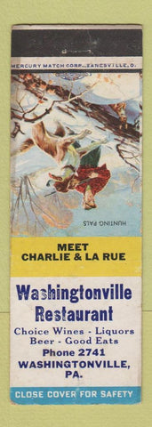 Matchbook Cover - Washingtonville Restaurant PA WEAR