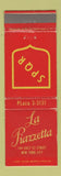 Matchbook Cover - La Piazzetta New York City WEAR