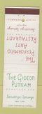 Matchbook Cover - Gideon Putnam Saratoga Springs NY