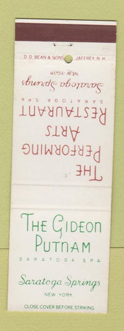 Matchbook Cover - Gideon Putnam Saratoga Springs NY