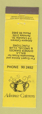 Matchbook Cover - Advance Caterers Parkdale Australia
