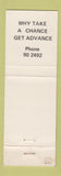 Matchbook Cover - Advance Caterers Parkdale Australia