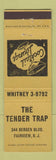 Matchbook Cover - The Tender Trap Fairview NJ