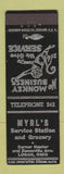 Matchbook Cover - Myrl's Service oil gas Grocery Logan OH