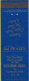 Matchbook Cover - Ken Mar Grill Kawkawlin MI
