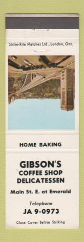Matchbook Cover - Gibson's Coffee Shop Deli
