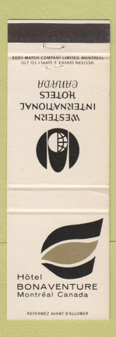 Matchbook Cover - Hotel Bonaventure Montreal QC Western International
