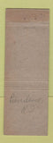 Matchbook Cover - Brown University Providence RI Faunce House WEAR