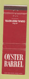 Matchbook Cover - Oyster Barrel Coral Reef Hotel Waikiki Hawai