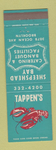 Matchbook Cover - Tappen's Restaurant Brooklyn NY