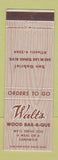 Matchbook Cover - Walt's BBQ San Gabriel CA