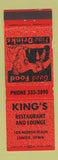 Matchbook Cover - King's Rstaurant Lounge Lenox IA
