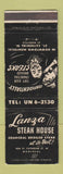 Matchbook Cover - Lanza Steak House Montreal QC WEAR