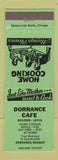 Matchbook Cover - Dorrance Cafe Dorrance KS