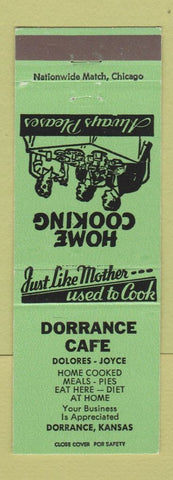 Matchbook Cover - Dorrance Cafe Dorrance KS