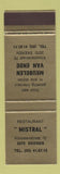 Matchbook Cover - Restaurant Mistral Ekeren Belgium SAMPLE