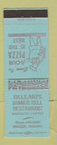 Matchbook Cover - Gilliland's Dinner Bell Restaurant English IN
