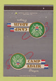 Matchbook Cover - US Army Camp Adair OR 40 Strike