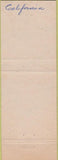 Matchbook Cover - Bridgeway Inn Sausalito CA Golden Gate Bridge
