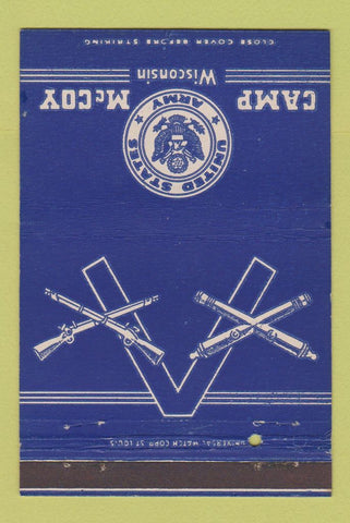 Matchbook Cover - Camp McCoy US Army WI WWII WEAR 40 Strike
