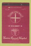 Matchbook Cover - Lawson General Hospital Army Atlanta GA postcard 40 Strike