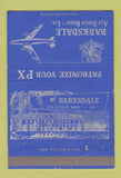 Matchbook Cover - Barksdale Air Force Base LA PX 40 Strike