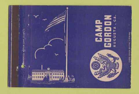 Matchbook Cover - Camp Gordon Augusta GA postcard 40 Strike