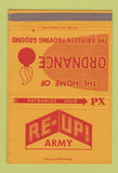 Matchbook Cover - Aberdeen Proving Ground Re Up Army PX 40 Strike