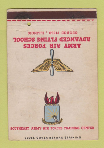 Matchbook Cover - SW Army Air Forces Training George Field IL WEAR 40 Strike