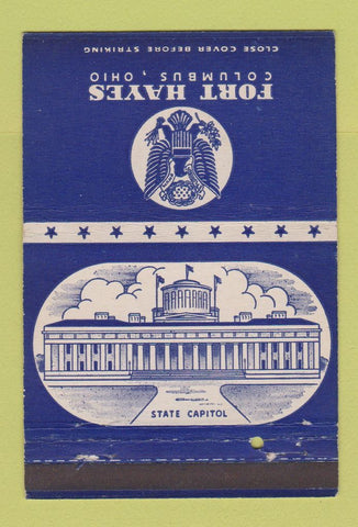 Matchbook Cover - Fort Hayes Columbus OH postcard 40 Strike