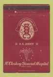 Matchbook Cover - McCloskey General Hospital Army Temple TX postcard 40 Strike