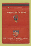 Matchbook Cover Adjutant General's School Fort Washington MD postcard 40 Strike