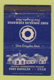 Matchbook Cover - Fort Douglas Exchange UT postcard 40 Strike
