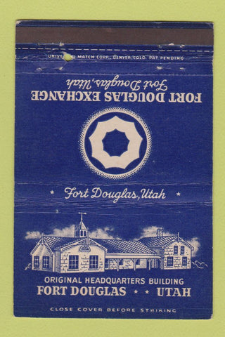 Matchbook Cover - Fort Douglas Exchange UT postcard 40 Strike
