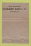 Matchbook Cover - Hopkins Carter Hardware Miami FL Marine Supply WEAR 40 Strike