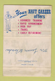 Matchbook Cover - US Navy Career Appraisal Team WEAR 40 Strike