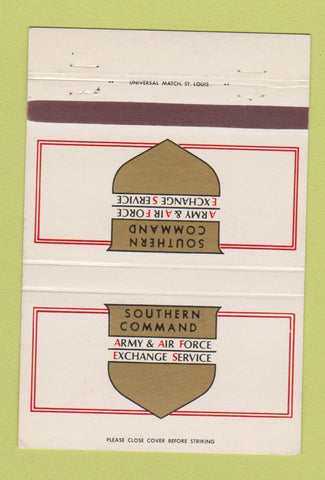 Matchbook Cover - Southern Command Army Air Force Exchange Service 40 Strike