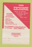Matchbook Cover - Southern Command Army Air Force Exchange Service 40 Strike