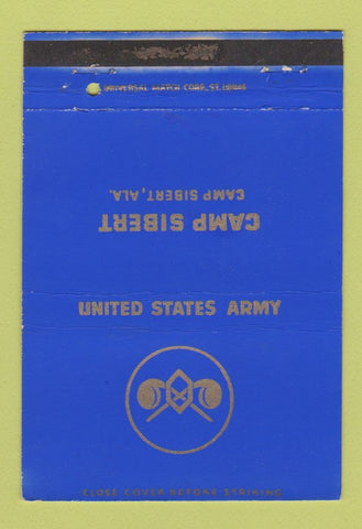 Matchbook Cover - Camp Sibert AL US Army postcard WEAR 40 Strike