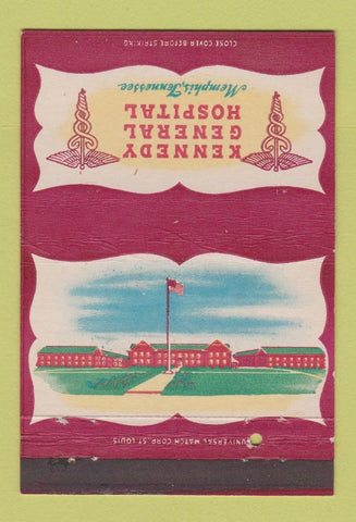 Matchbook Cover - Kennedy General Hospital Memphis TN postcard 40 Strike